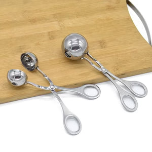 Stainless Steel Meatball Maker Tongs – Fish, Meat & Rice Ball Mold Tool